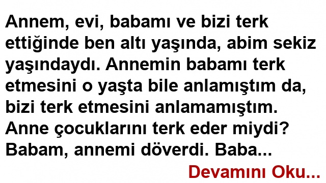 YARIM MEKTUP…